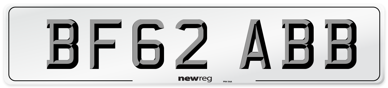 BF62 ABB Number Plate from New Reg